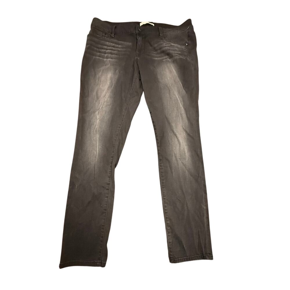 Daytrip Virgo Skinny Jeans Black Mid Rise Cotton Polyester Distressed Size 32R